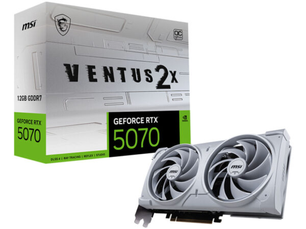 MSI GeForce RTX5070 VENTUS 2X OC White NVIDIA GeForce RTX 5070 12 GB GDDR7