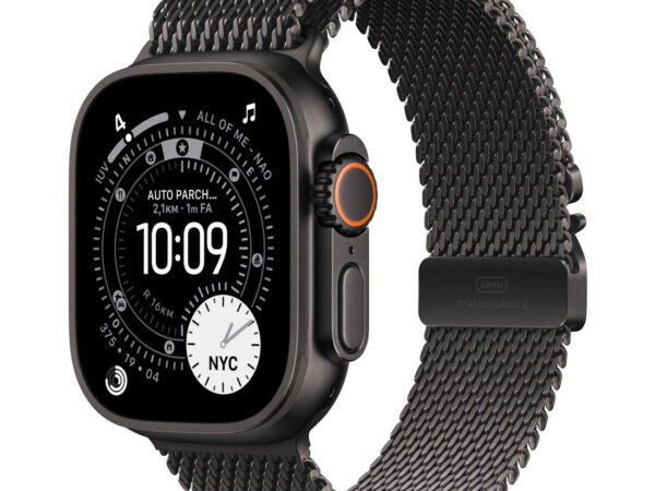 Apple Watch Ultra 3 GPS + Cellular 49mm Cassa Titanio Nero con Loop in maglia Milanese Titanio Nero - Small