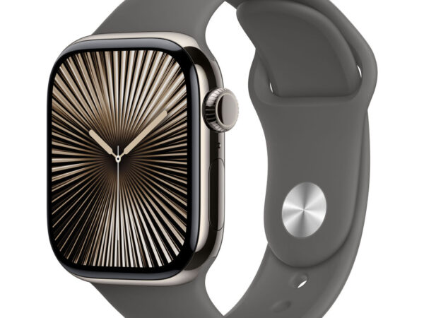 Apple Watch Series 10 Serie 10 GPS + Cellular 42mm Cassa in Titanio con Stone Grey Sport Band - S/M