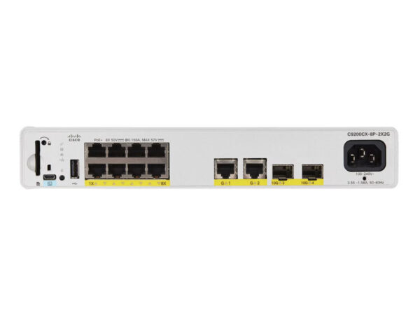 Cisco Catalyst C9200CX-8P-2X2G-E switch di rete Gestito L2/L3 Gigabit Ethernet (10/100/1000) Supporto Power over Ethernet (PoE) Grigio