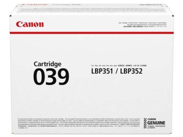 Canon 039 cartuccia toner 1 pz Originale Nero