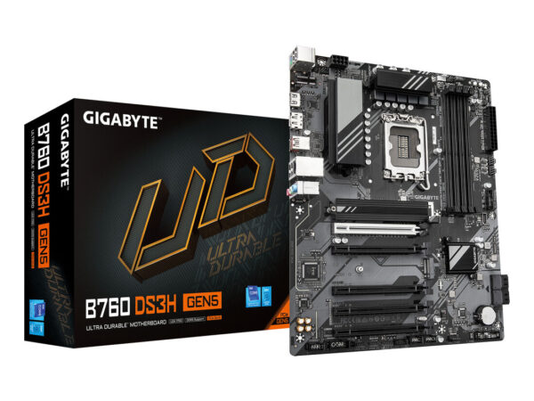 GIGABYTE B760 DS3H GEN5 Scheda Madre - Supporta processori Intel Core di 14a generazione, VRM digitale a 8+2+1 fasi, fino a 5600 MHz DDR5, 2 x M.2 PCIe 4.0, LAN 1 GbE, USB 3.2 Gen 2x2