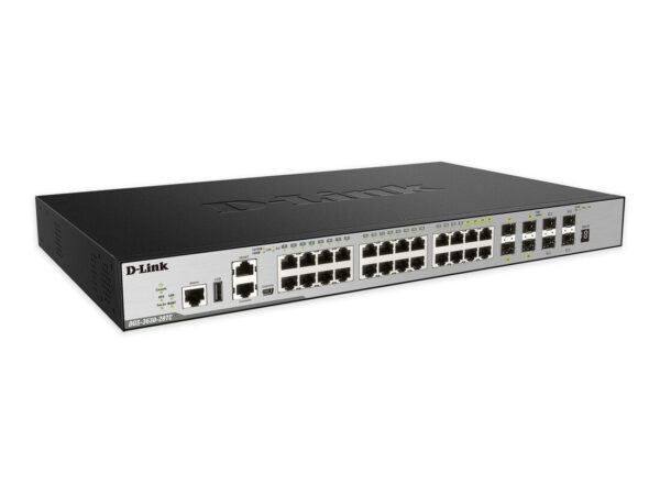 D-Link DGS-3630-28TC switch di rete Gestito L3 Gigabit Ethernet (10/100/1000) 1U Nero