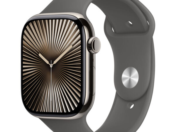 Apple Watch Series 10 Serie 10 GPS + Cellular 46mm Cassa in Titanio con Stone Grey Sport Band - M/L