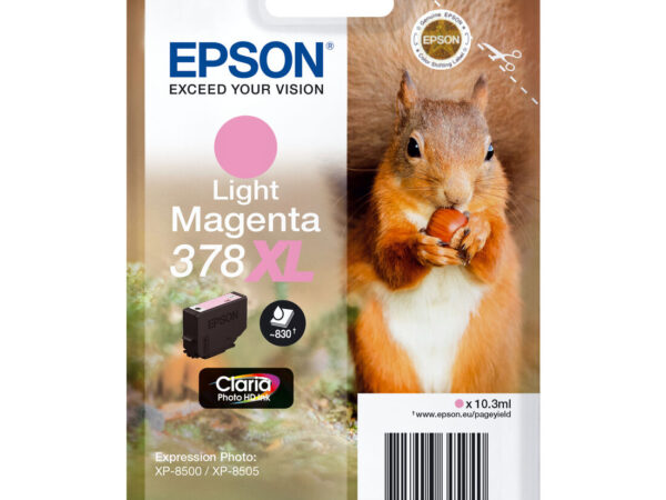 Epson Squirrel Singlepack Light Magenta 378XL Claria Photo HD Ink