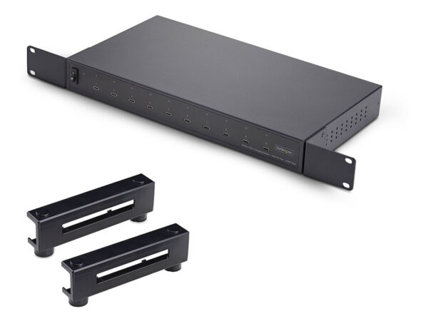 StarTech.com Hub di Ricarica USB-C Alimentato a 10 Porte, Caricatore USB Type-C con 60W per Singola Porta (max 350W), Alimentatore Multipresa USB C montabile su Rack