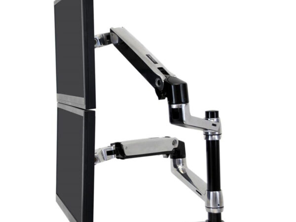 Ergotron LX Series Dual Stacking Arm 61 cm (24") Scrivania Argento