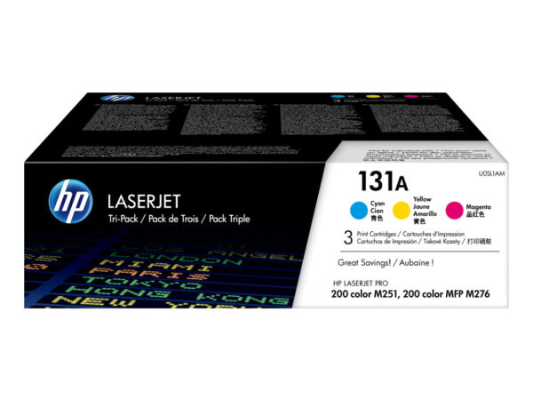HP Confezione da 3 cartucce Toner originali ciano/magenta/giallo LaserJet 131A