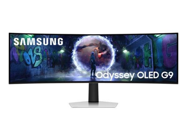 Samsung G93SD Monitor PC 124,5 cm (49") 5120 x 1440 Pixel Dual QHD OLED Argento