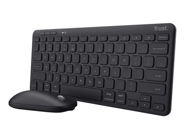 Trust Lyra tastiera Mouse incluso Ufficio RF senza fili + Bluetooth QWERTY Italiano Nero