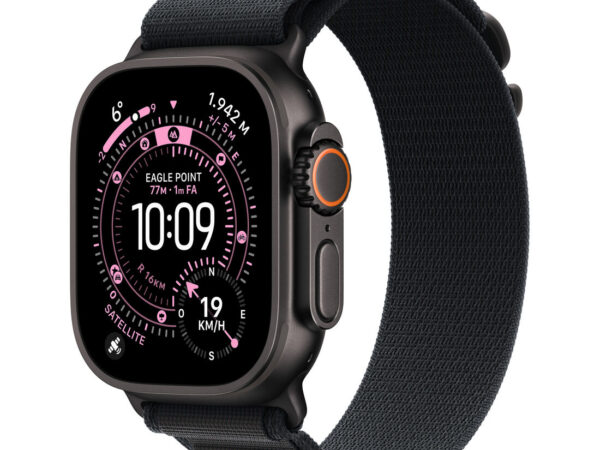 Apple Watch Ultra 3 GPS + Cellular 49mm Cassa Titanio Nero con Alpine Loop Nero- Medium