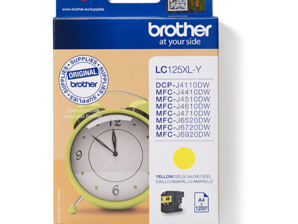 Brother LC-125XLY cartuccia d'inchiostro 1 pz Originale Giallo
