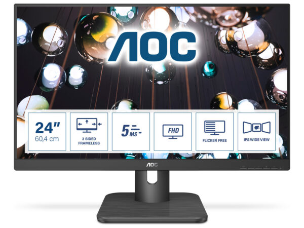 AOC E1 24E1Q Monitor PC 60,5 cm (23.8") 1920 x 1080 Pixel Full HD LED Nero