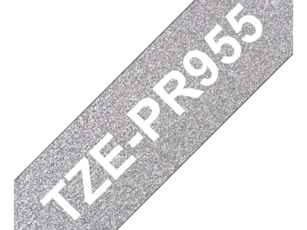 Brother TZE-PR955 nastro per etichettatrice Bianco su argento