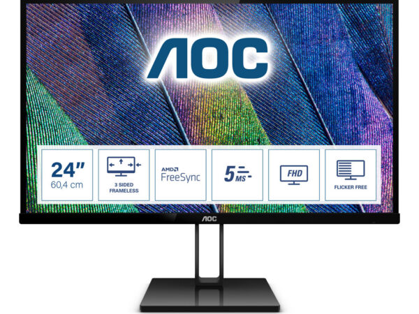 AOC V2 24V2Q Monitor PC 60,5 cm (23.8") 1920 x 1080 Pixel Full HD LED Nero