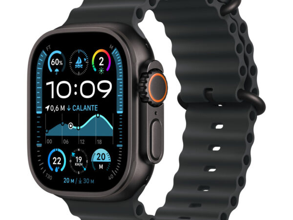 Apple Watch Ultra 2 GPS + Cellular 49mm Cassa Titanio Nero con Nero Ocean Band