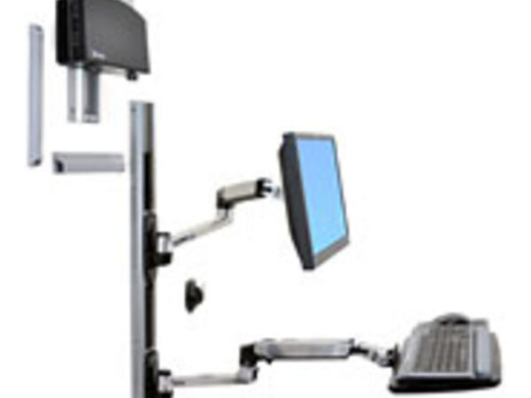 Ergotron LX Series LX Wall Mount System 68,6 cm (27") Parete Nero, Argento