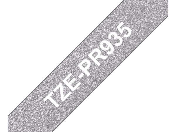Brother TZE-PR935 nastro per etichettatrice Bianco su argento