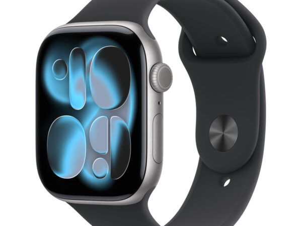 Apple Watch Series 11 GPS + Cellular 46mm Cassa Alluminio Grigio Siderale con Sport Band Nero - M/L