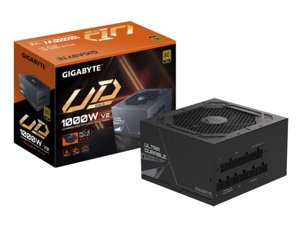GIGABYTE UD1000GM PG5 V2 Alimentatore - PCIe Gen 5.1, 80 PLUS Gold, Design completamente modulare, Ventola da 120 mm, Compatibile con ATX 3.1, Spina EU