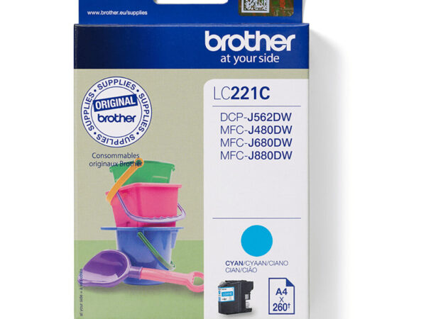 Brother LC221C cartuccia d'inchiostro 1 pz Originale Ciano