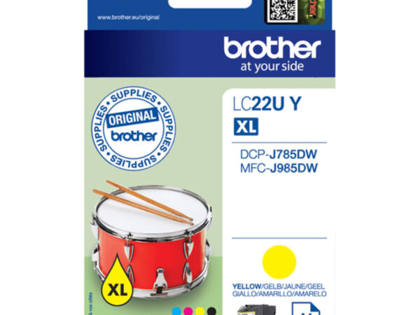 Brother LC22UY cartuccia d'inchiostro 1 pz Originale Giallo