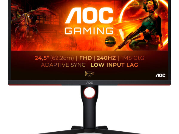 AOC G3 25G3ZM/BK Monitor PC 62,2 cm (24.5") 1920 x 1080 Pixel Full HD Nero, Rosso