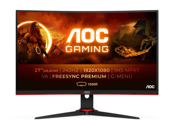 AOC G2 C27G2ZE/BK Monitor PC 68,6 cm (27") 1920 x 1080 Pixel Full HD LED Nero, Rosso