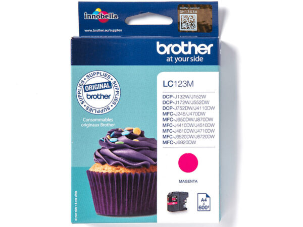 Brother LC123M cartuccia d'inchiostro 1 pz Originale Magenta