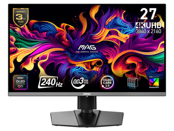 MSI MAG 272UP QD-OLED X24 Monitor PC 67,3 cm (26.5") 3840 x 2160 Pixel 4K Ultra HD Nero