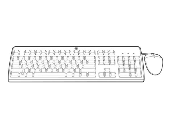 HPE 631344-B21 tastiera Mouse incluso USB QWERTY Inglese UK Nero