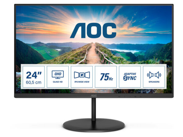 AOC V4 Q24V4EA LED display 60,5 cm (23.8") 2560 x 1440 Pixel 2K Ultra HD Nero