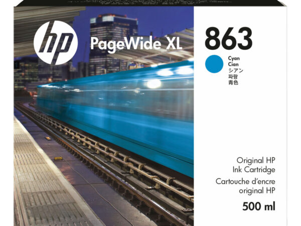 HP Cartuccia di inchiostro 863 PageWide XL ciano da 500 ml