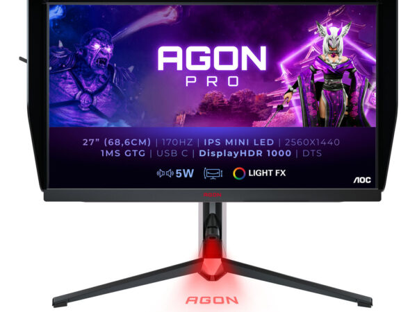 AOC AG274QXM Monitor PC 68,6 cm (27") 2560 x 1440 Pixel Quad HD LED Nero, Rosso