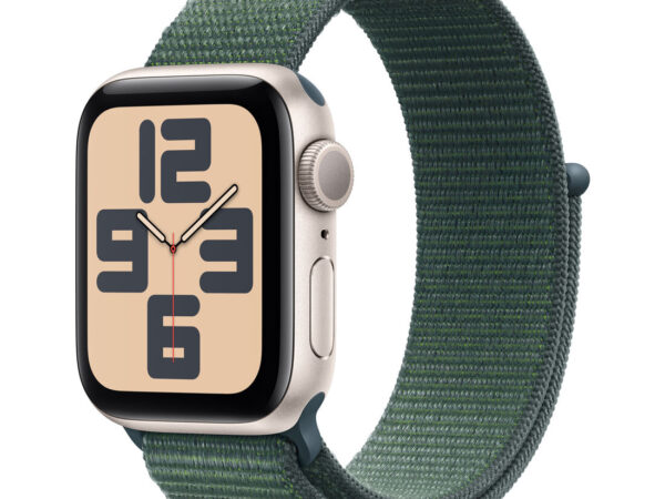 Apple Watch SE GPS 40mm Cassa Alluminio Galassia con Verde Lago Sport Loop