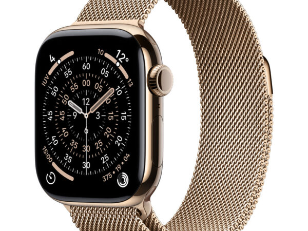 Apple Watch Series 11 GPS + Cellular 42mm Cassa Titanio Oro con Loop in maglia Milanese Oro