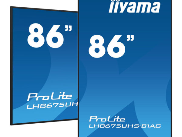 iiyama LH8675UHS-B1AG visualizzatore di messaggi Pannello piatto per segnaletica digitale 2,17 m (85.6") LCD Wi-Fi 500 cd/m² 4K Ultra HD Nero Processore integrato Android 11 24/7