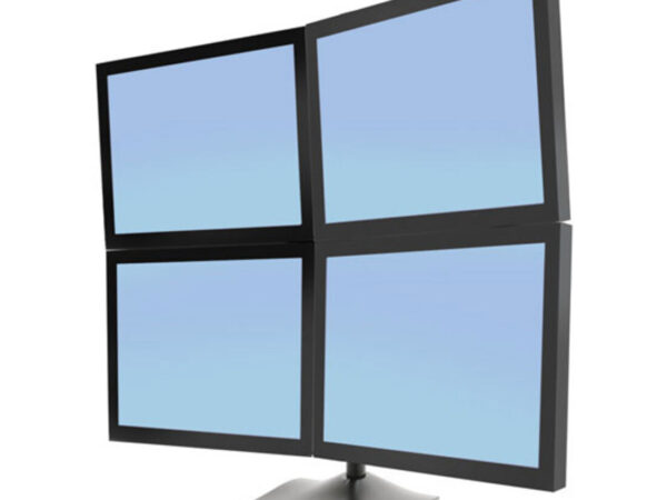Ergotron DS Series DS100 Quad Monitor Desk Stand 61 cm (24") Scrivania Nero