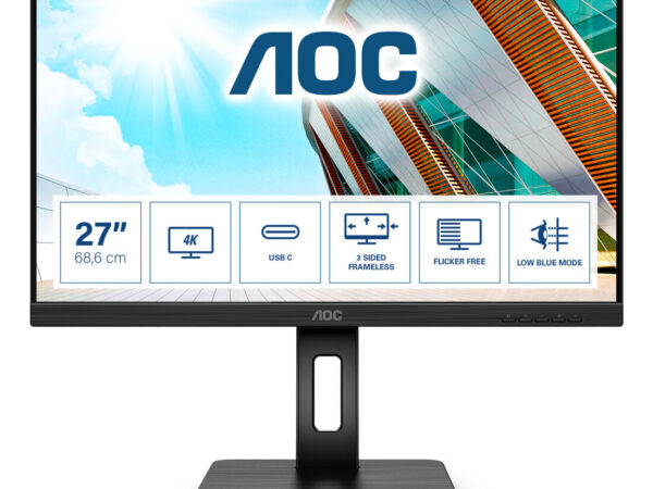 AOC U27P2CA Monitor PC 68,6 cm (27") 3840 x 2160 Pixel 4K Ultra HD LED Nero