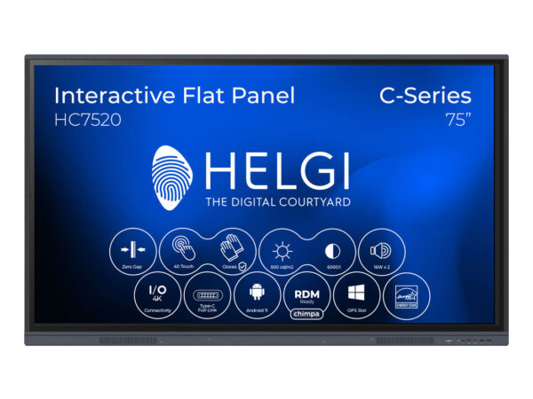 HELGI Monitor Interattivo 75" C Series Wi-Fi RDM-Ready