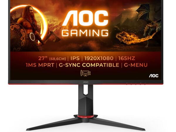 AOC 27G2SPU/BK Monitor PC 68,6 cm (27") 1920 x 1080 Pixel Full HD Nero, Rosso