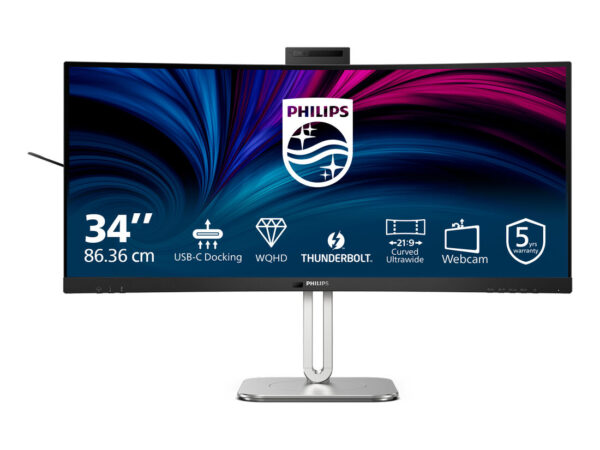 Philips 6000 series 34B2U6603CH/00 Monitor PC 86,4 cm (34") 3440 x 1440 Pixel Wide Quad HD LCD Grigio