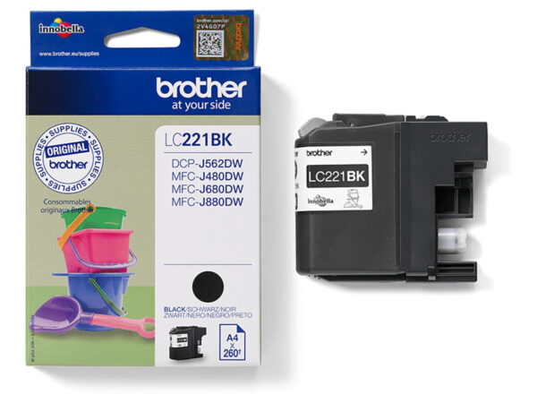 Brother LC221BK cartuccia d'inchiostro 1 pz Originale Nero
