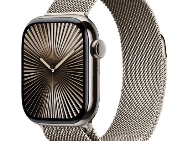 Apple Watch Series 10 Serie 10 GPS + Cellular 42mm Cassa in Titanio con Loop in maglia milanese