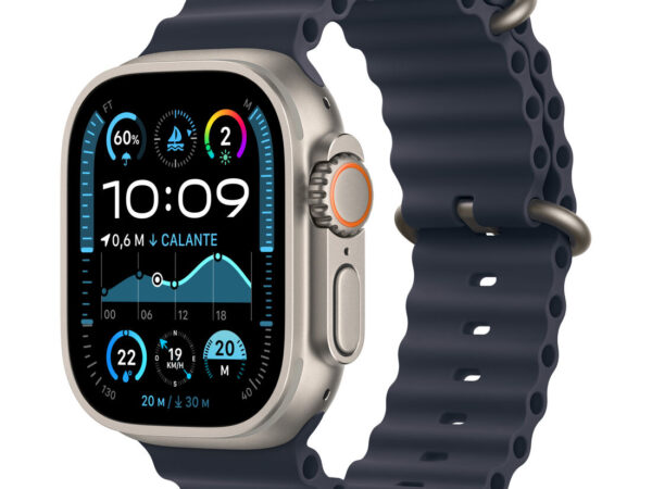 Apple Watch Ultra 2 GPS + Cellular 49mm Cassa in Titanio con Navy Ocean Band