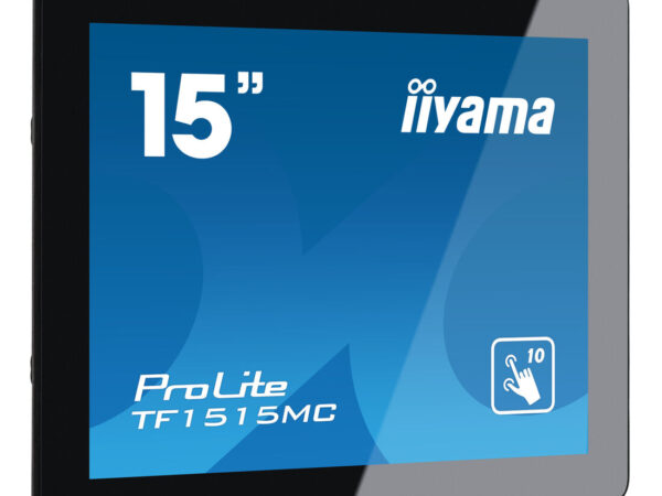 iiyama TF1515MC-B2 visualizzatore di messaggi 38,1 cm (15") LED 350 cd/m² XGA Nero Touch screen