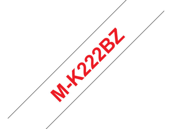 Brother M-K222BZ nastro per etichettatrice Rosso su bianco