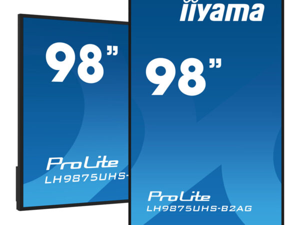 iiyama LH9875UHS-B2AG visualizzatore di messaggi Pannello piatto per segnaletica digitale 2,48 m (97.5") LED Wi-Fi 500 cd/m² 4K Ultra HD Nero Processore integrato Android 11 24/7