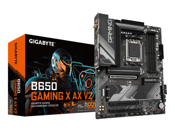 GIGABYTE B650 GAMING X AX V2 Scheda madre - AMD Ryzen serie 9000, VRM a 8+2+2 fasi, fino a 8000 MHz DDR5 (OC), 1xPCIe 5.0 + 2xPCIe 4.0 M.2, LAN 2,5 GbE, WIFI 6E, USB 3.2 Gen 2