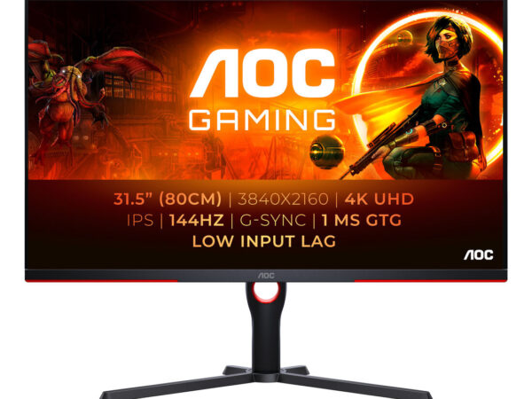AOC G3 U32G3X/BK LED display 80 cm (31.5") 3840 x 2160 Pixel 4K Ultra HD Nero, Rosso